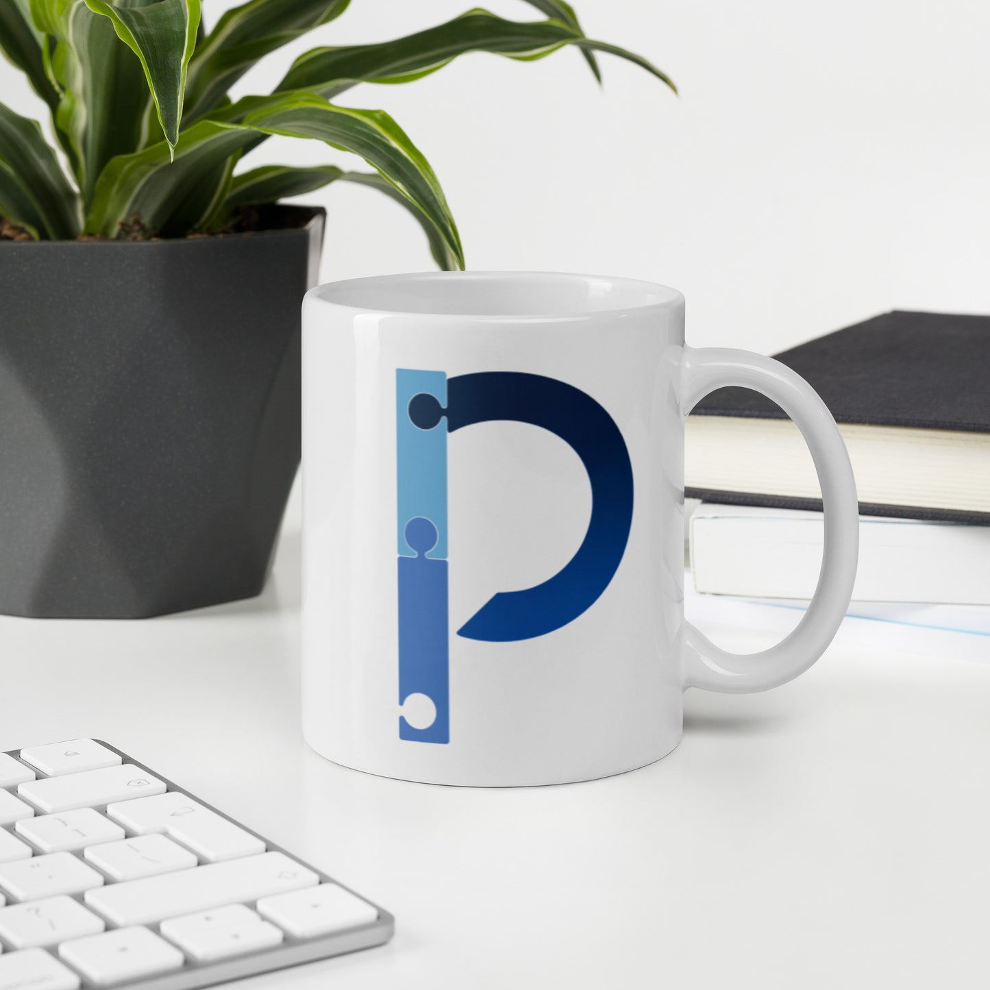 J. P White glossy mug